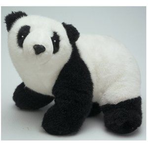 VINTAGE TEDDY PANDA BEAR PLUSH STUFFED TOY 14" BIG